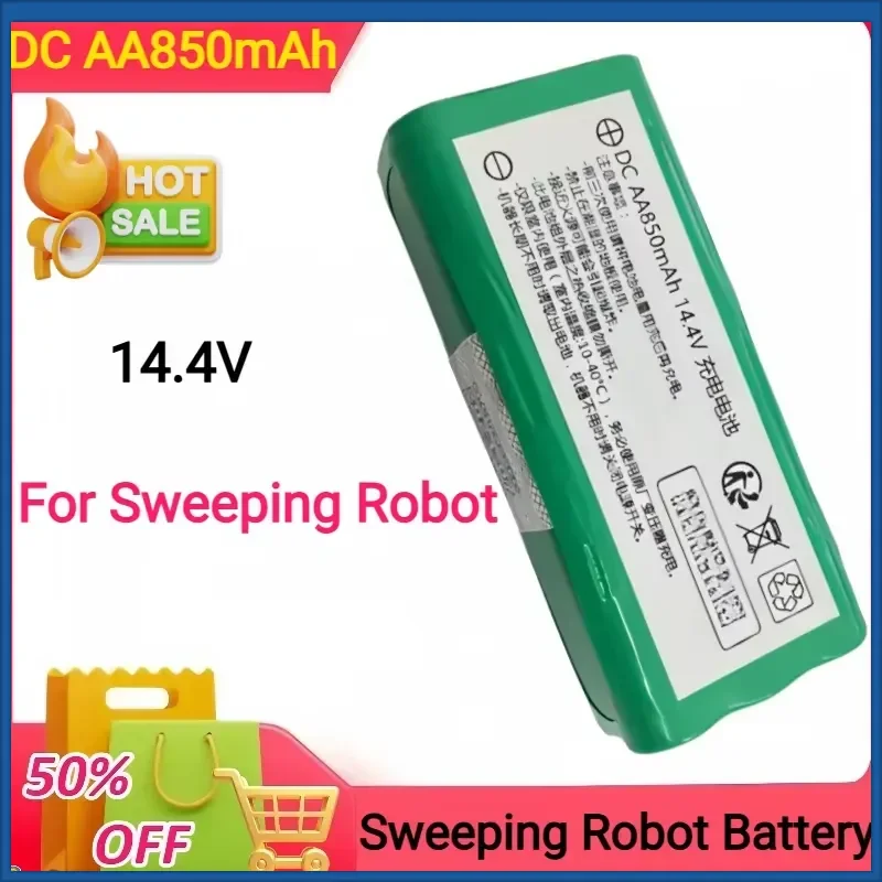 DC AA850mAh 850mAh 14.4V Rechargeable Battery Pack for Sweeping Robot Bateria