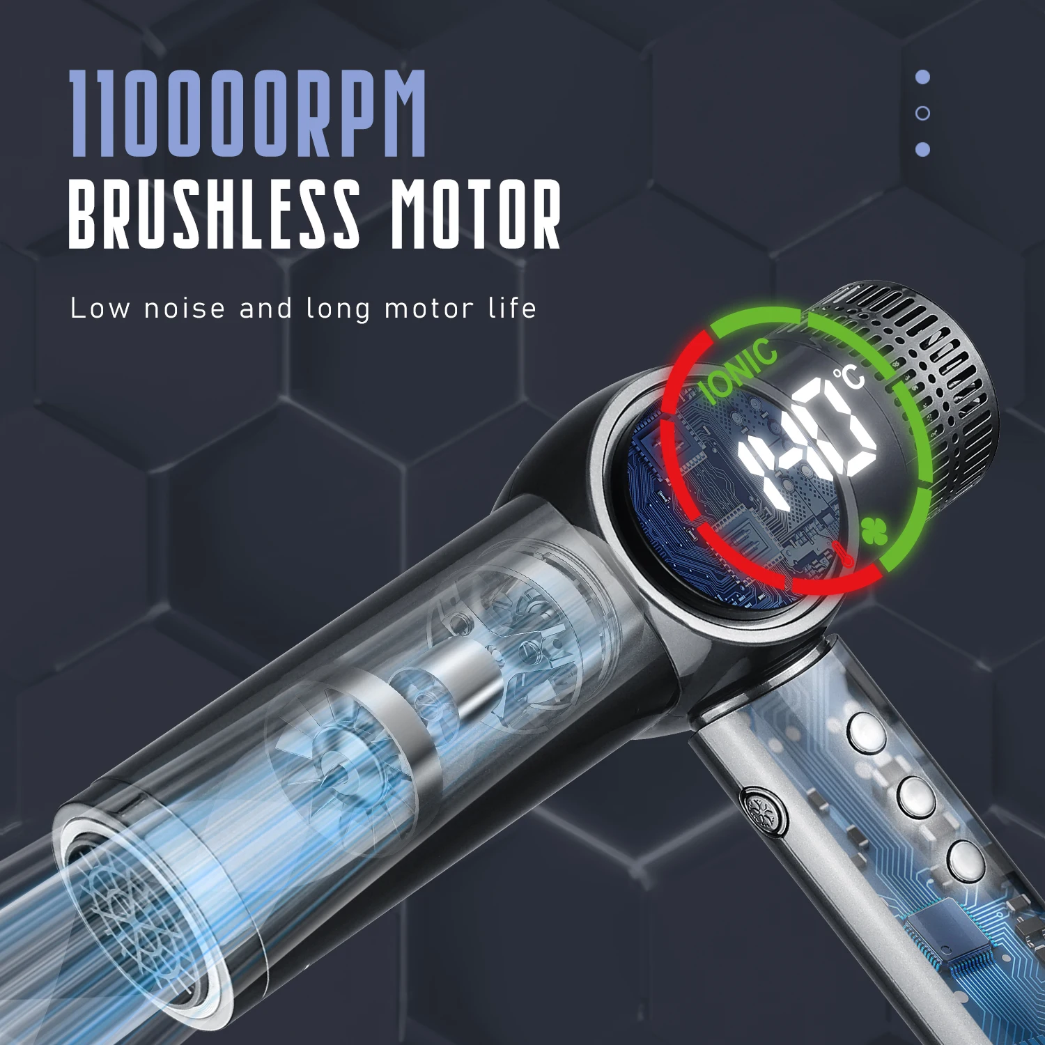 KooFex KF-8265 OEM/ODM Новый д – обзор и цена High Speed Hair Dryer Brushless 110000Rpm