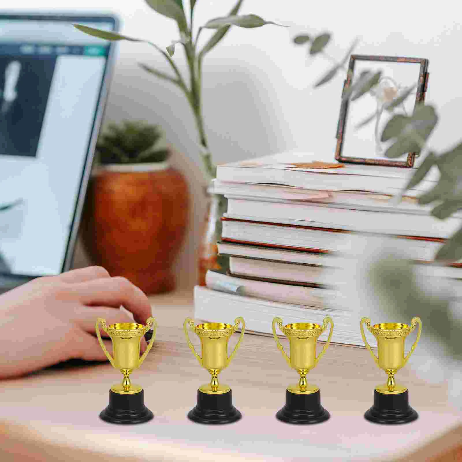 25 Pcs with Base Mini Child Staff Kids Small Trophy Golden Reward Winner Trophys for School Award Cup