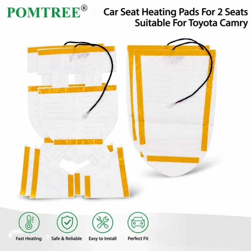 DC 12V Built-in Car Seat Heater Pads Fit For Toyota Camry,4 PCS Heating Pads Fit 2 Seats