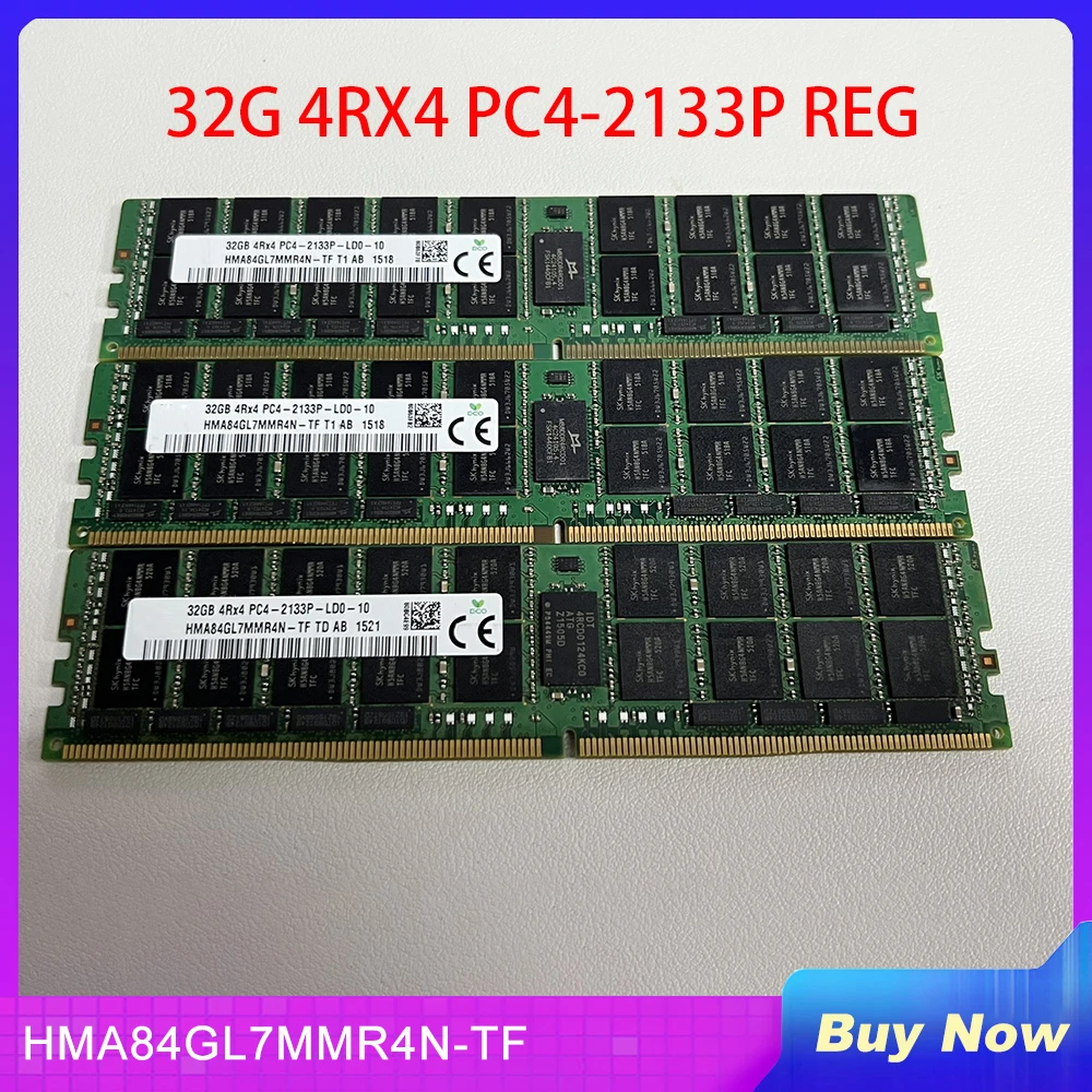 

1 PCS 32G 4RX4 PC4-2133P REG For SKhynix Server Memory HMA84GL7MMR4N-TF