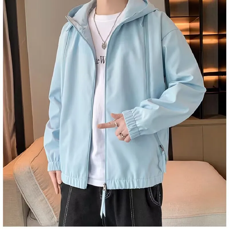 

2025 Thickened Utility Jacket For Men Solid Color Waterproof Windbreaker Autumn Outdoor Coat With Pockets Casual Jacker