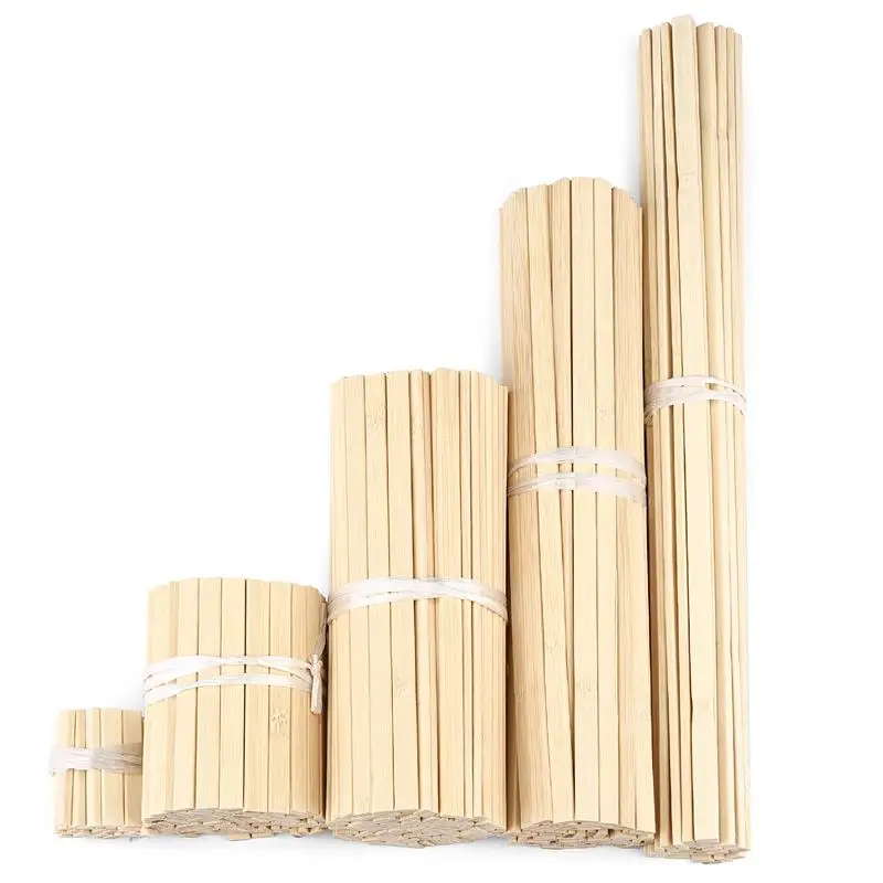 Flat Bamboo Slice 5-40CM For Crafts And Model Making Furniture Materials DIY Durable Dowel Building Model Woodworking Tool