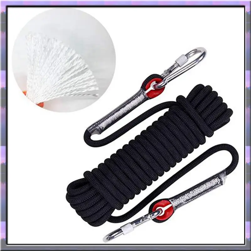 

ABJX New 1 PCS 15M Outdoor Climbing Rope Diameter 10Mm Outdoor Hiking Accessories High Strength Rope Safety Rope Black