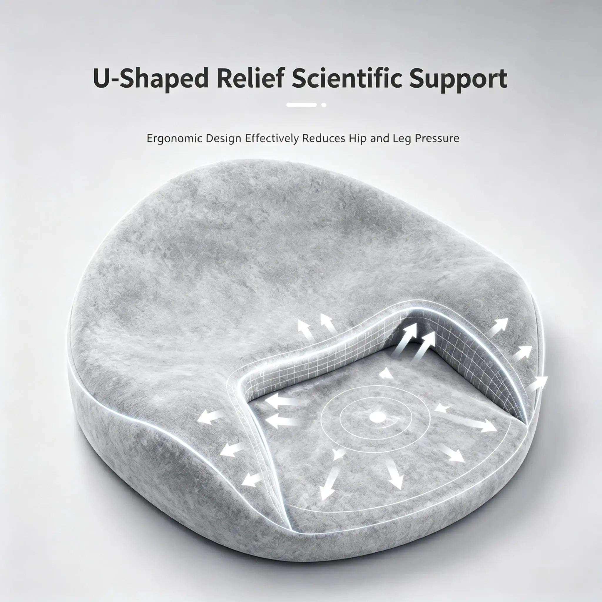 Memory Foam Meditation Cushion with Ergonomic Support Floor Cushion Washable Pillow Cover for Yoga Sitting Reading Hip Knee Leg