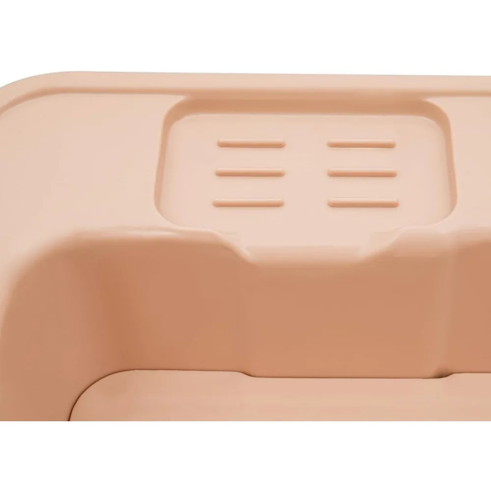 현대식 세탁실용 욕조, 넓은 싱크대와 수납 선반이 있는 효율적인 세탁 공간