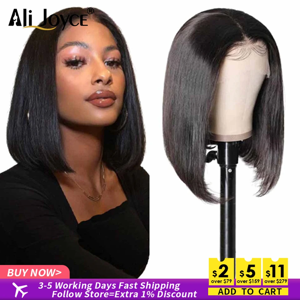 

Straight Bob Human Hair Wigs 13X4 Lace Front Bob Wigs For Black Women Short Bob Wig Malaysian Human Hair Wigs Remy Hair Wigs
