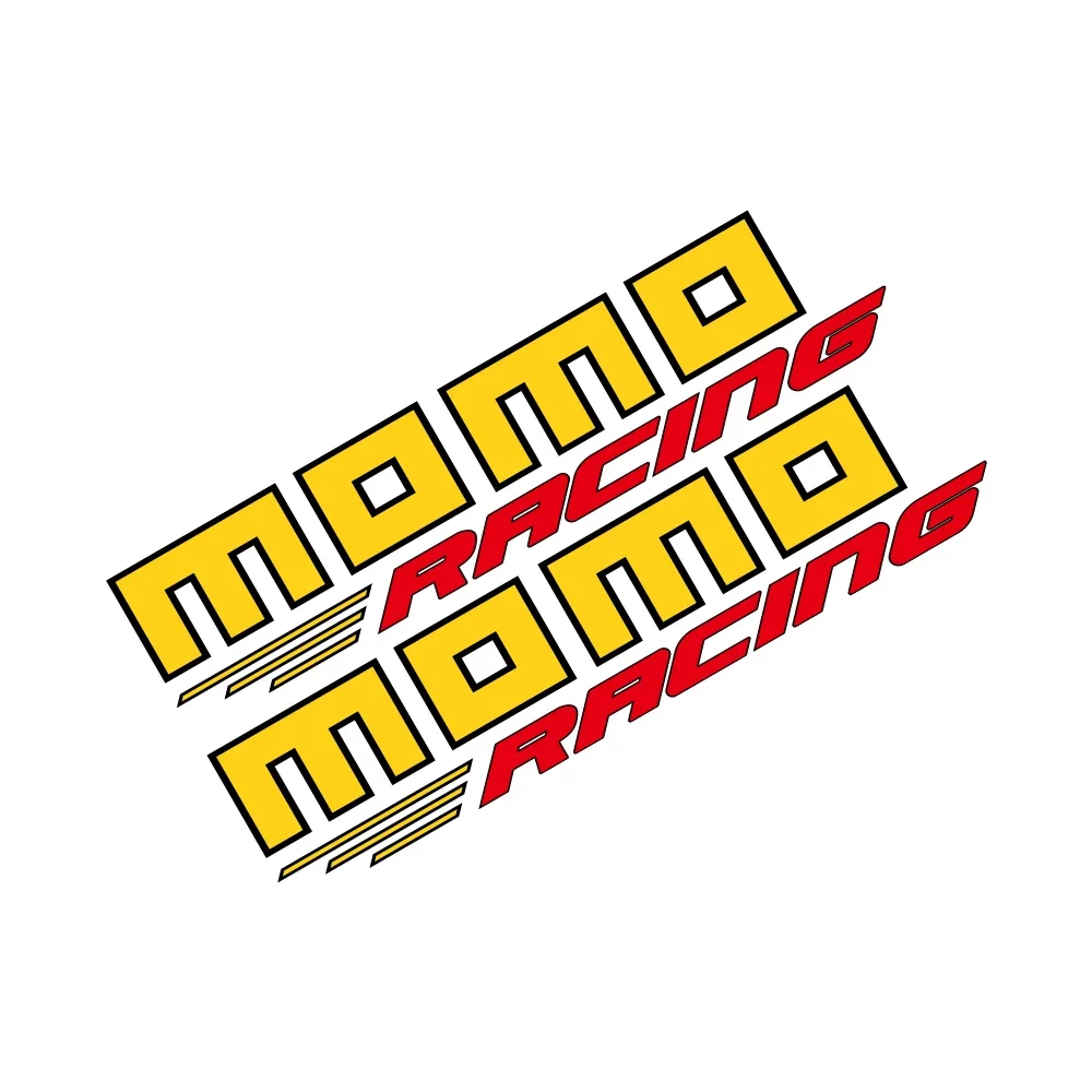 2Pcs MOMO Racing Car Sticker Auto Body Windows Motorcycle Car Modification Vinyl Film Styling Decor Decal Car Tuning Accessories