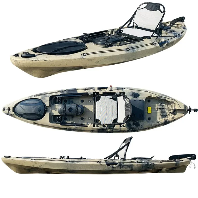 

Plastic kayak canoe single fishing boat
