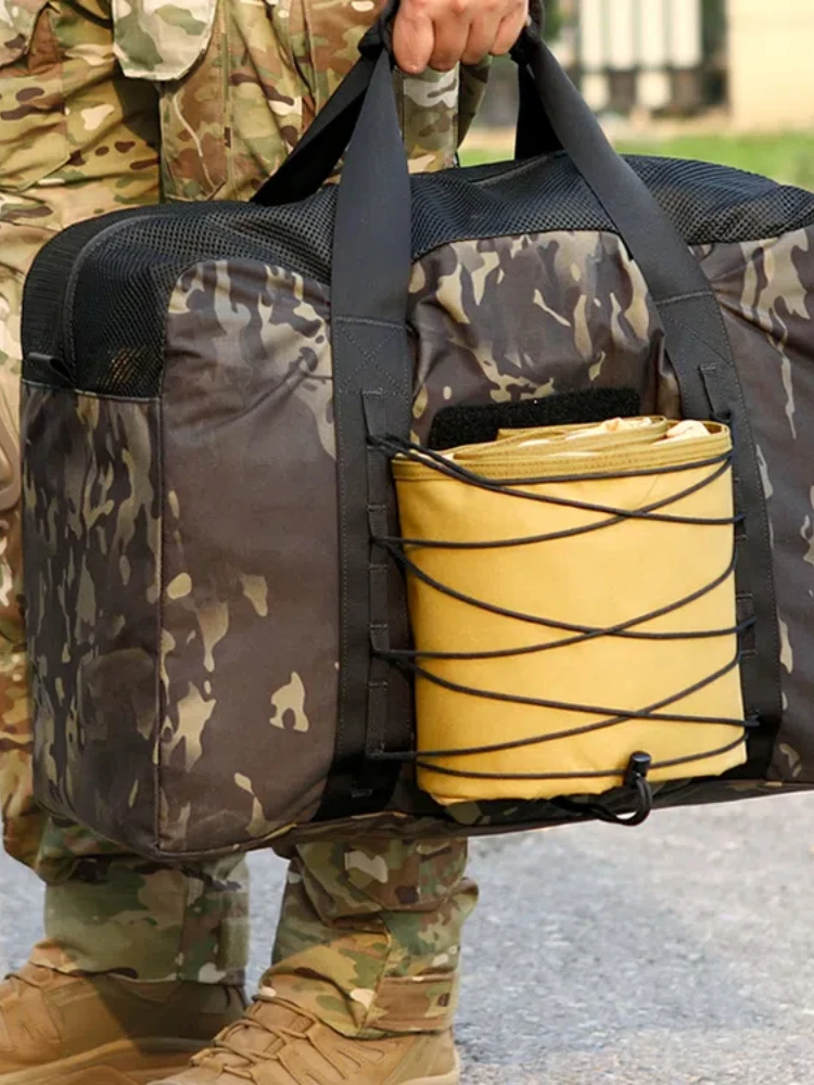 Tactical Vest Equipment Carrying Bag Outdoor Large Capacity Storage Travel Bag Tote 52L