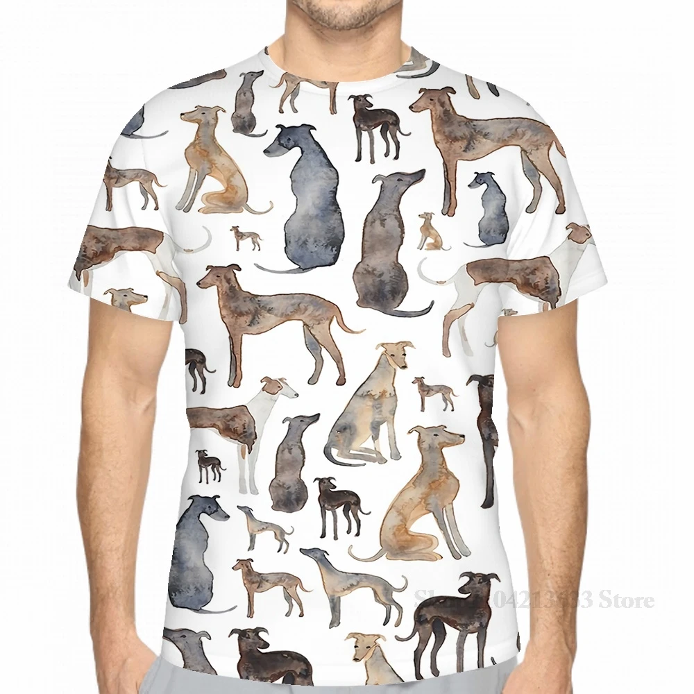 All over print Greyhounds Wippets and Lurcher Dogs! men T-Shirt women fashion girl t shirt boy tops tees Short Sleeve tshirts