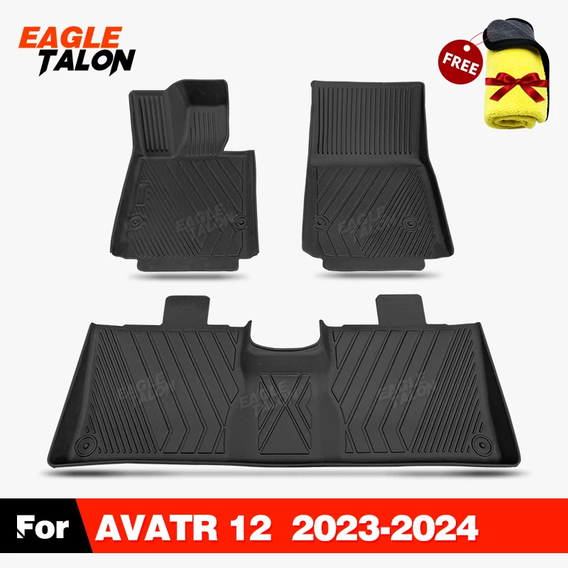 For AVATR 12 2023-2024 Custom AllWeather TPE Floor Mat FullSet Carpet Cover Waterproof Automotive Interior Protector Accessories