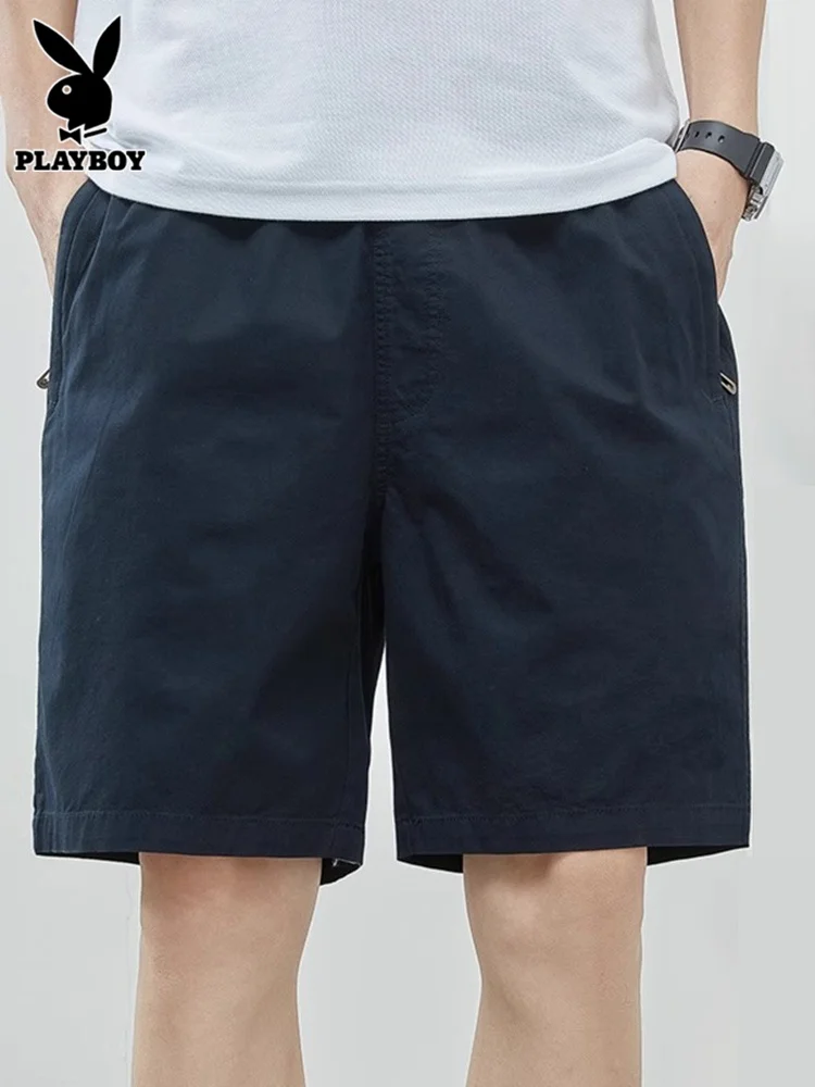 

Men's Casual orts Thin Five-Point Summer Bla Leisure Pants Youthful Energy Sle Loose Fit Cotton Polyester