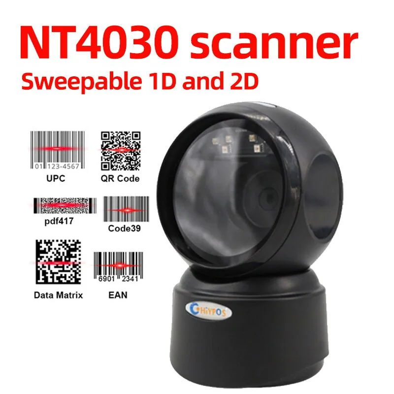 Handfree 1D/2D Ticketing QR Barcode Scanner omni-directional Barcode Scanner Platform Original Designer Desktop Auto Sense