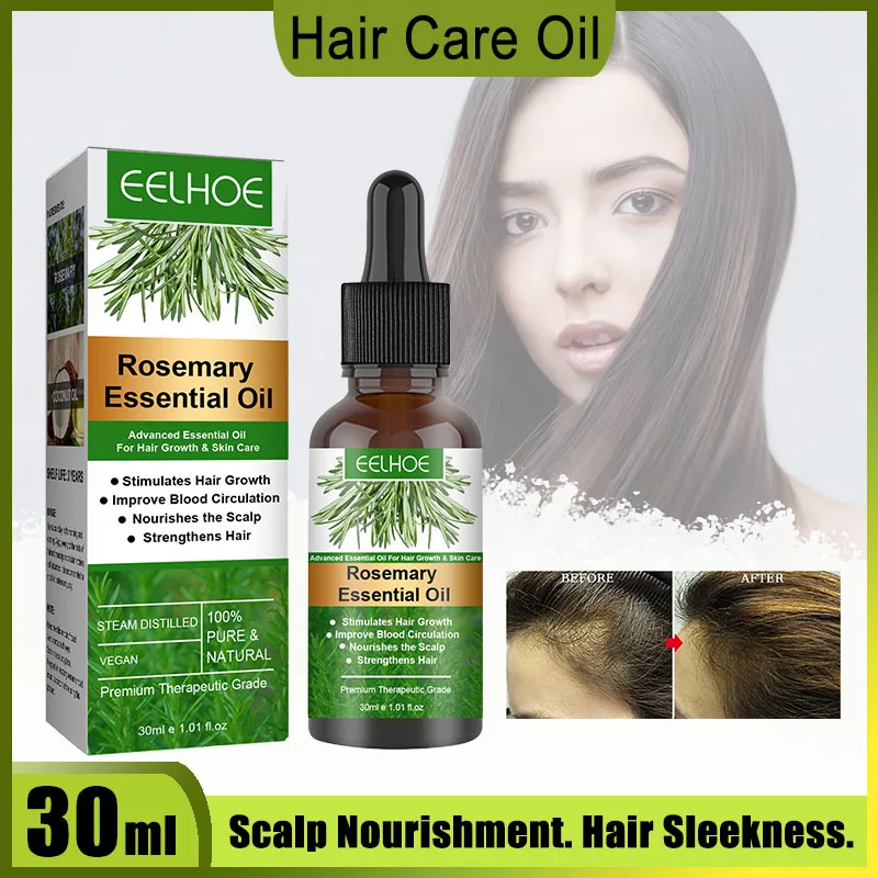 

EELHOE Hair Growth Essential Oil Rosemary Nourishing Dryness Hair Split End Repairing Treatment Moisturizing Smoothing Hair Care