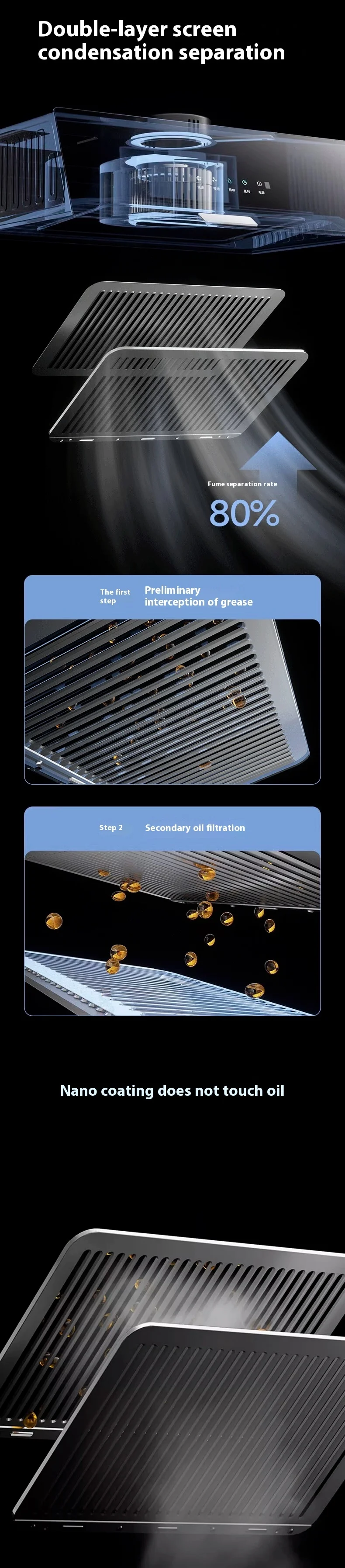 تسليم سريع جودة عالية متعددة نمط الصينية أعلى شفط شفاطات المطبخ المنزلية شفط كبير محرك مزدوج اغطية المطبخ