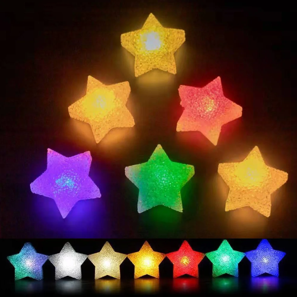 Star Shape Night Light Handheld LED Lamp Lovely Christmas Lights Non-slip Band Dance Performance Stage Photo Props Star Decor