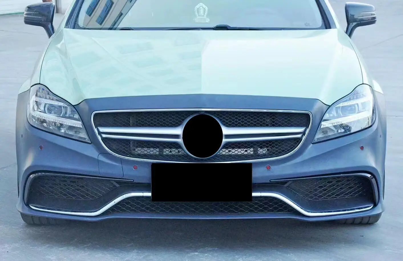 Car surround Front rear Bumper Grill Grille mask For Mercedes-Benz W218 CLS63 2011-18 AMG GT fog lamp cover accessories