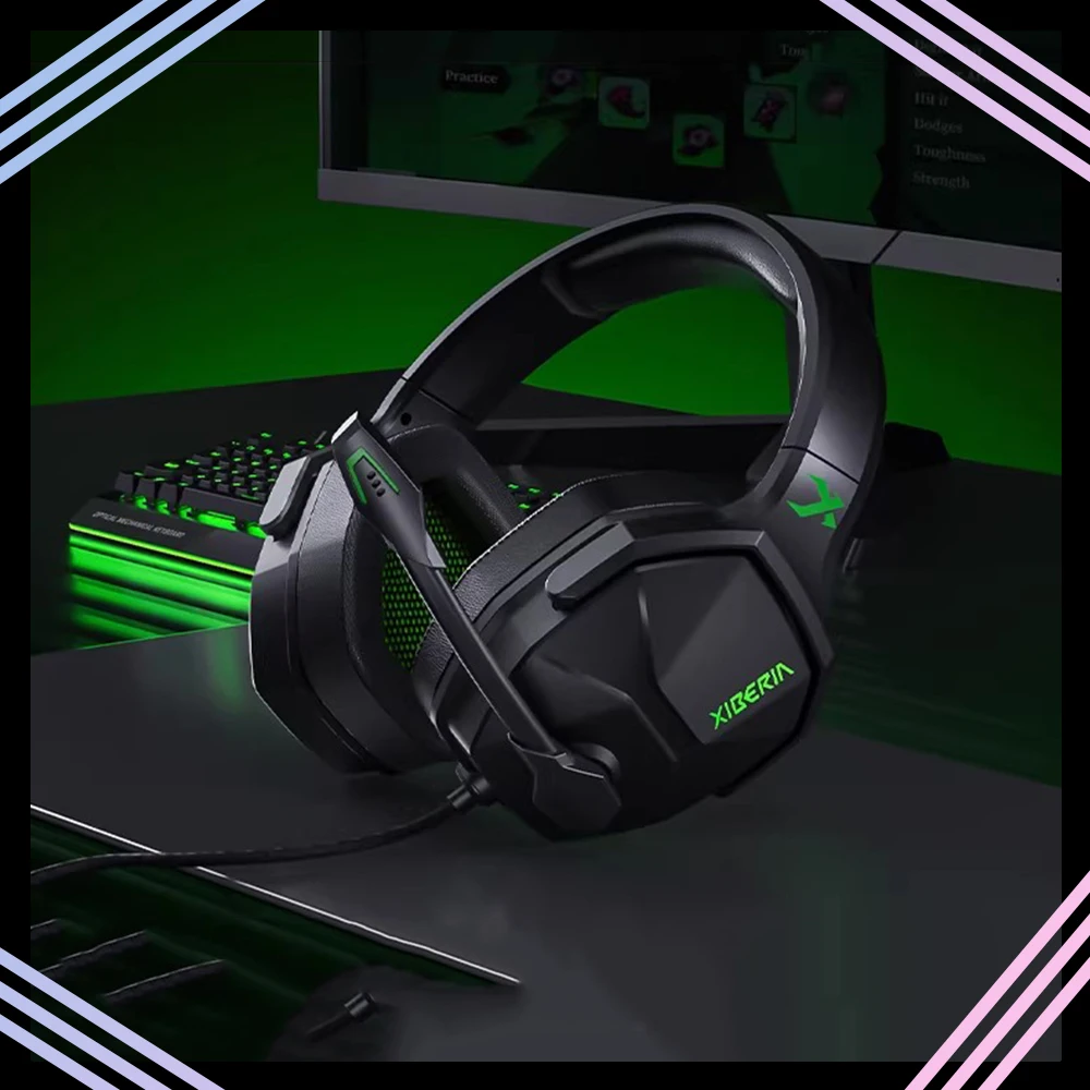 

Игровые наушники XIBERIA V13PRO с виртуальным объемным звуком 7.1 и направленным аудиосопровождением, 50-мм динамик, для ПК-геймеров