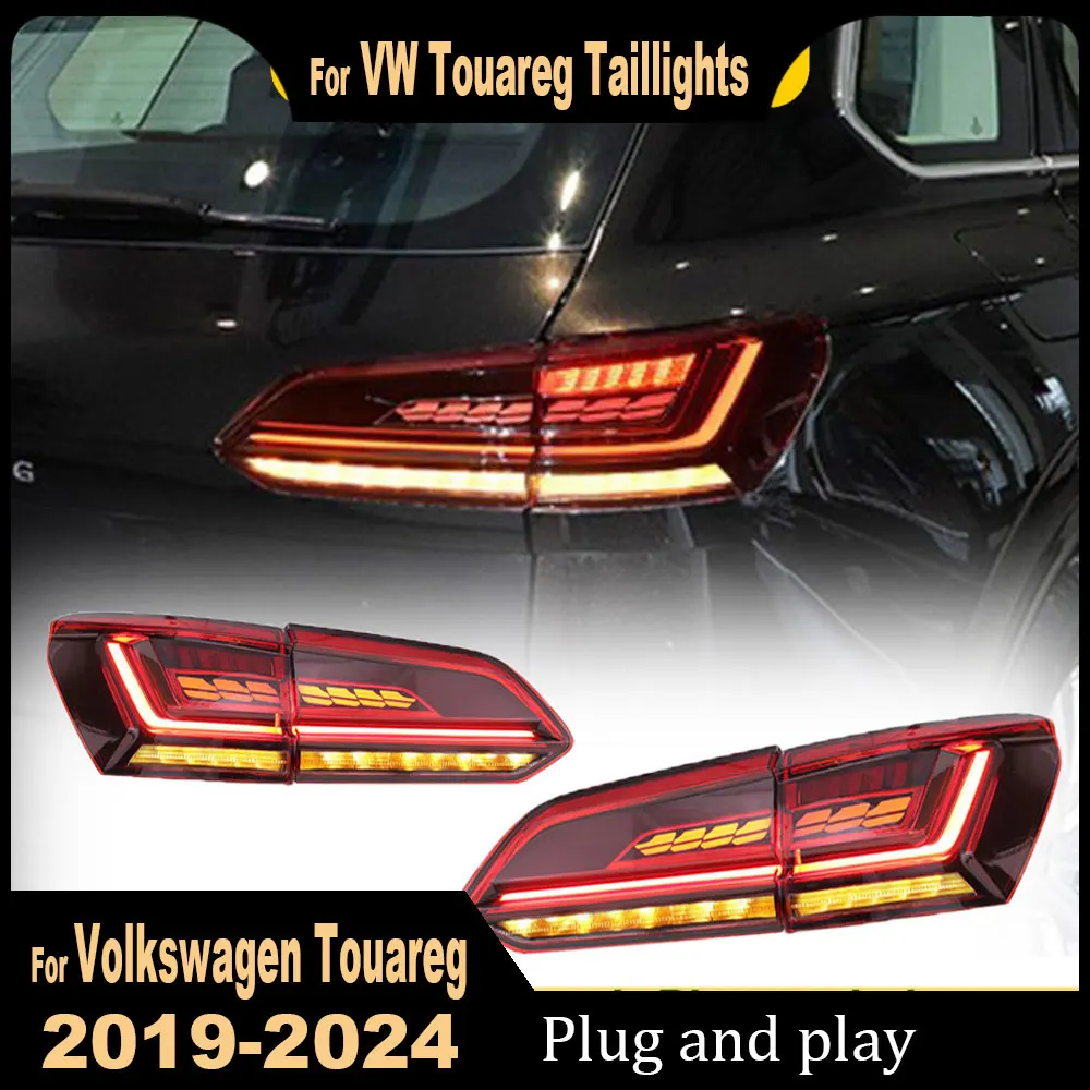 LED Tail Lamp for VW Touareg Led Tail Light 2019 2020 2021 2022 2023 Touareg Rear Lamp DRL Dynamic Signal Reverse Accessories