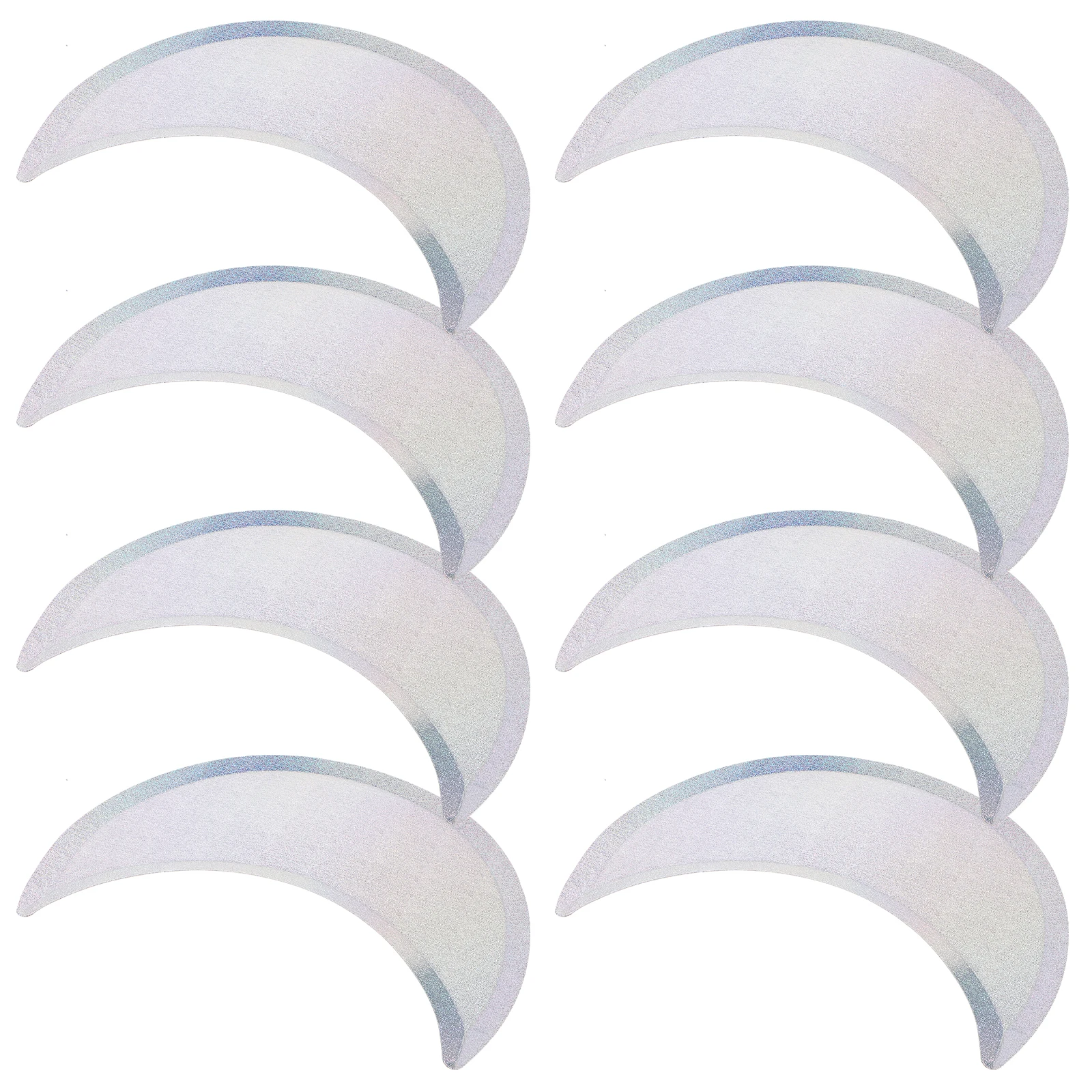 

8pcs Moon Shaped Paper Plates Silver Disposable Birthday Dessert Cake Baby Supplies Tableware Bulk Round Kitchen