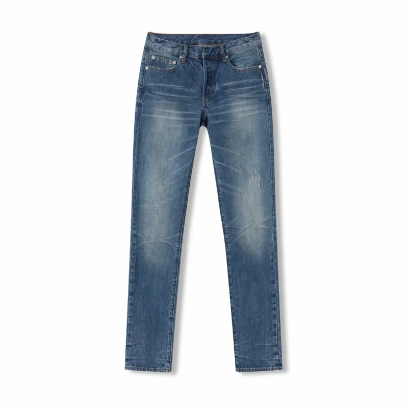 HKSH Spring Autumn New Men's Tide Punk Luxury Ghost Claw Washed Jeans Skinny Chic Ins Y2K Vibe Fashion Slim Denim Pants HK26969