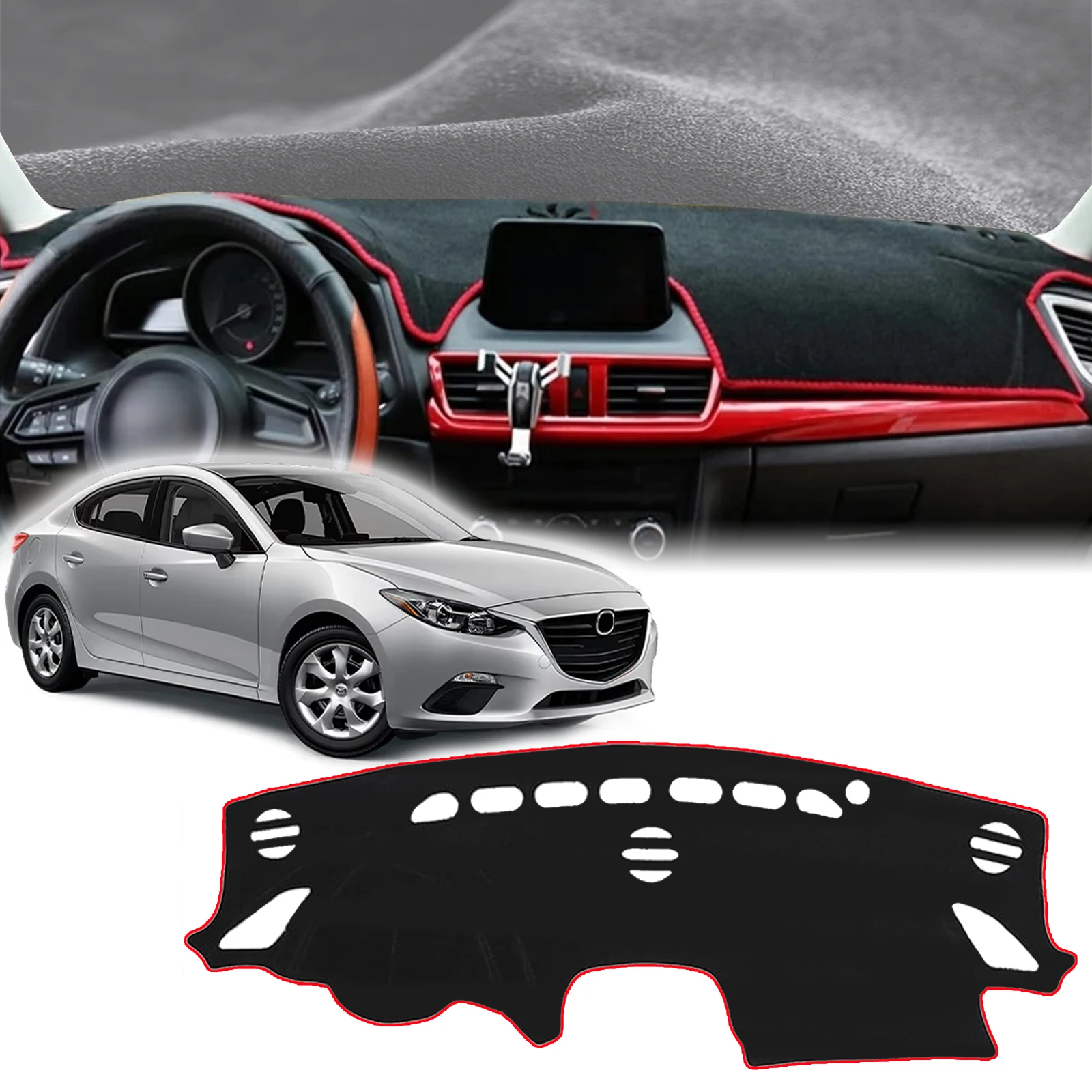 

fit for Mazda 3 BM BN Axela 2013 2014 2015-2018 Car Dashmat DashMat Sunshade Dashboard Cover Pad Protective Carpet Accessories