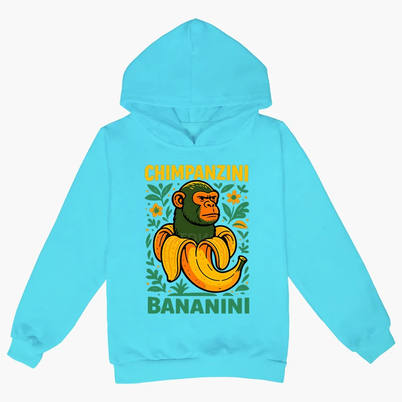 الإيطالية Brainrot الشمبانزي Bananini الاطفال الملابس وتتسابق الإيطالية Brainrot مضحك الميمات كنزة قطيفة مضحك الحيوان البلوز