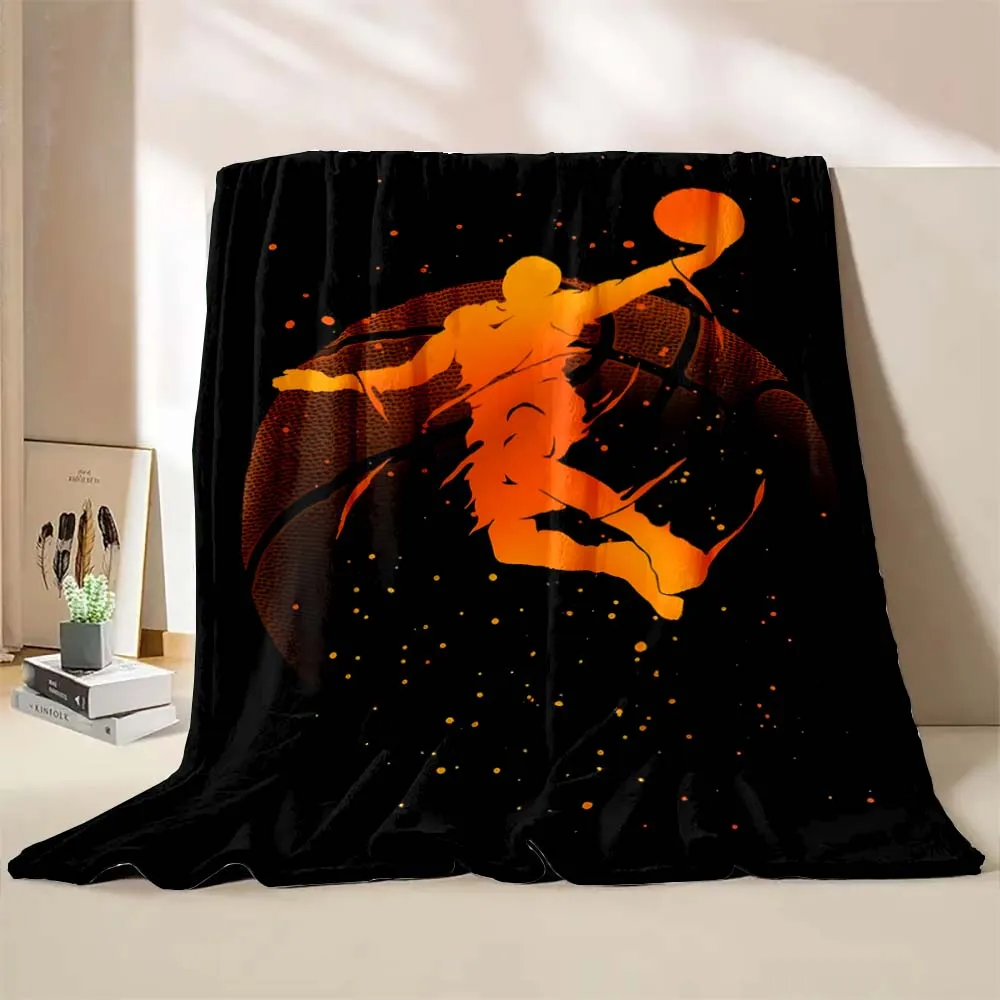 6 Sizes Basketball Art Printed Blanket Warm Soft and Comfortable Home Travel Blanket Sofa Bedding Cover Blanket Holiday Gifts