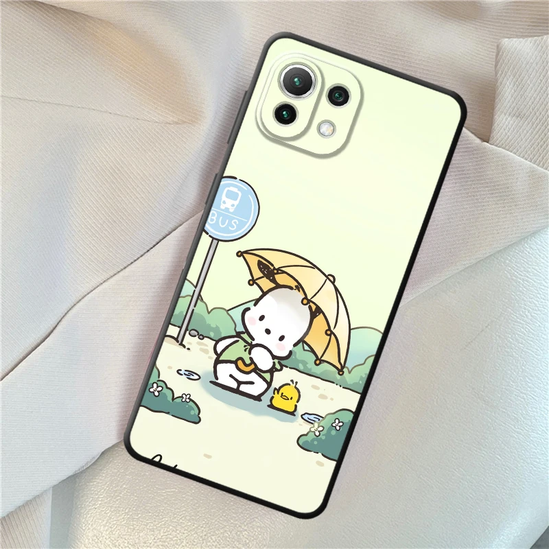 سانريو الأخضر باشا الكلب الأسود لينة غطاء الهاتف الحال بالنسبة Xiaomi Redmi A5 14C A4 12C K40 K80 Pro A1 A2 Plus 9 13C A3 10