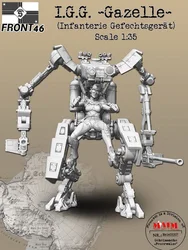 1/35 modern man stand fantasy with machine toy Resin Model Miniature Kit unassembly Unpainted