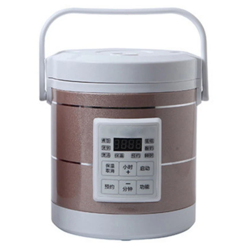 12V 24V Mini Rice Cooker 1.6L Car Trucks Electric Soup Porridge Cooking Machine Food Steamer Warmer Fast Heating Lunch Box