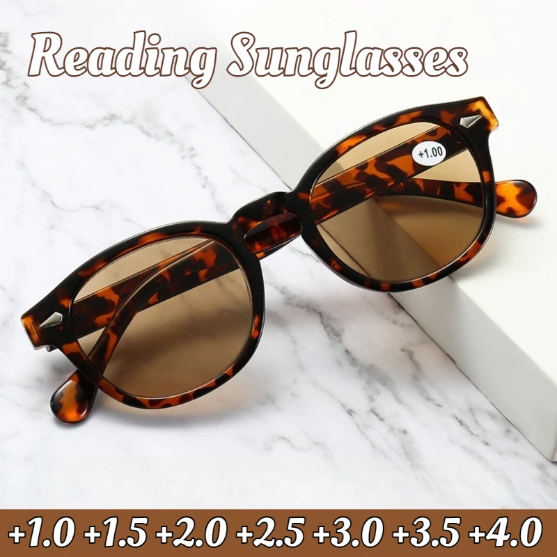 

Classic Retro Style Round Frame Reading Glasses Luxury Unisex Presbyopia Sunglasses Fashion HD Eye Protection Farsighted Glasses