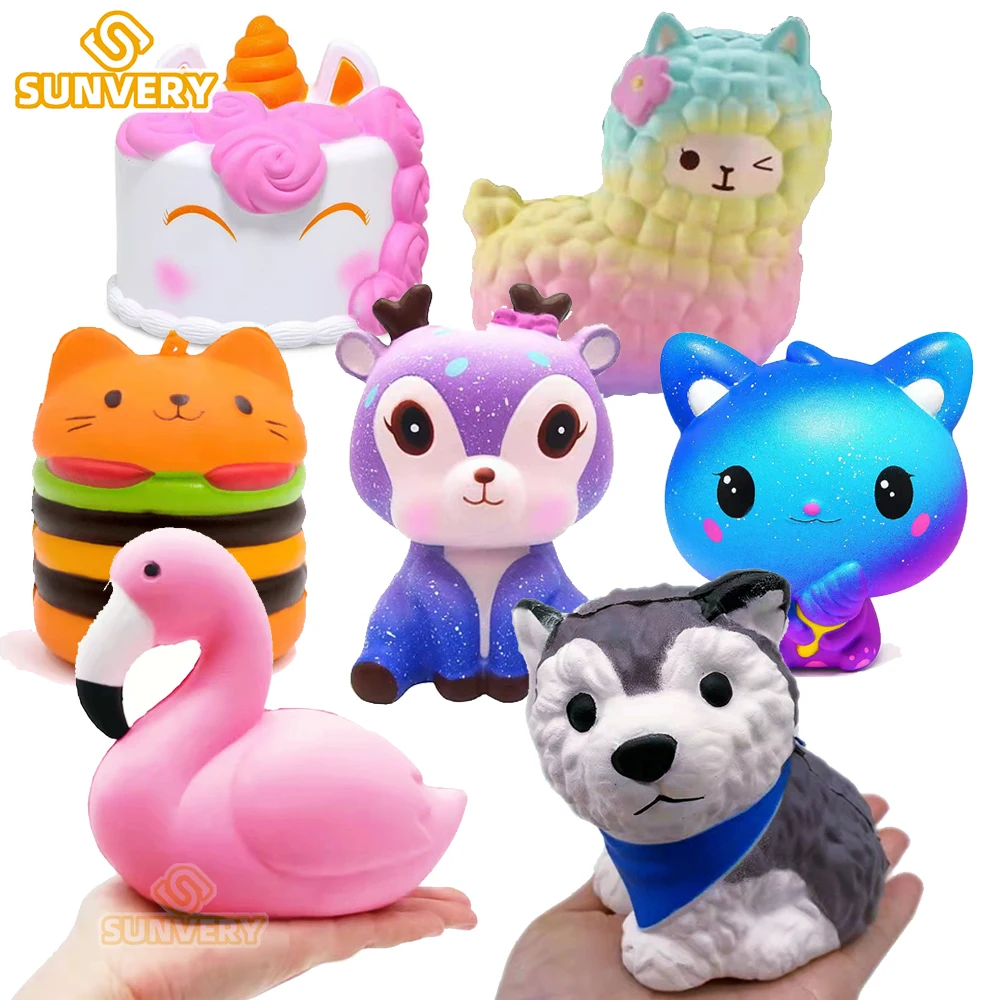 

Jumbo Squishy Kawaii Animal Unicorn Cake Deer Panda Squishies Slow Rising Stress Ball fidget toys Squeeze food Toys for Kids