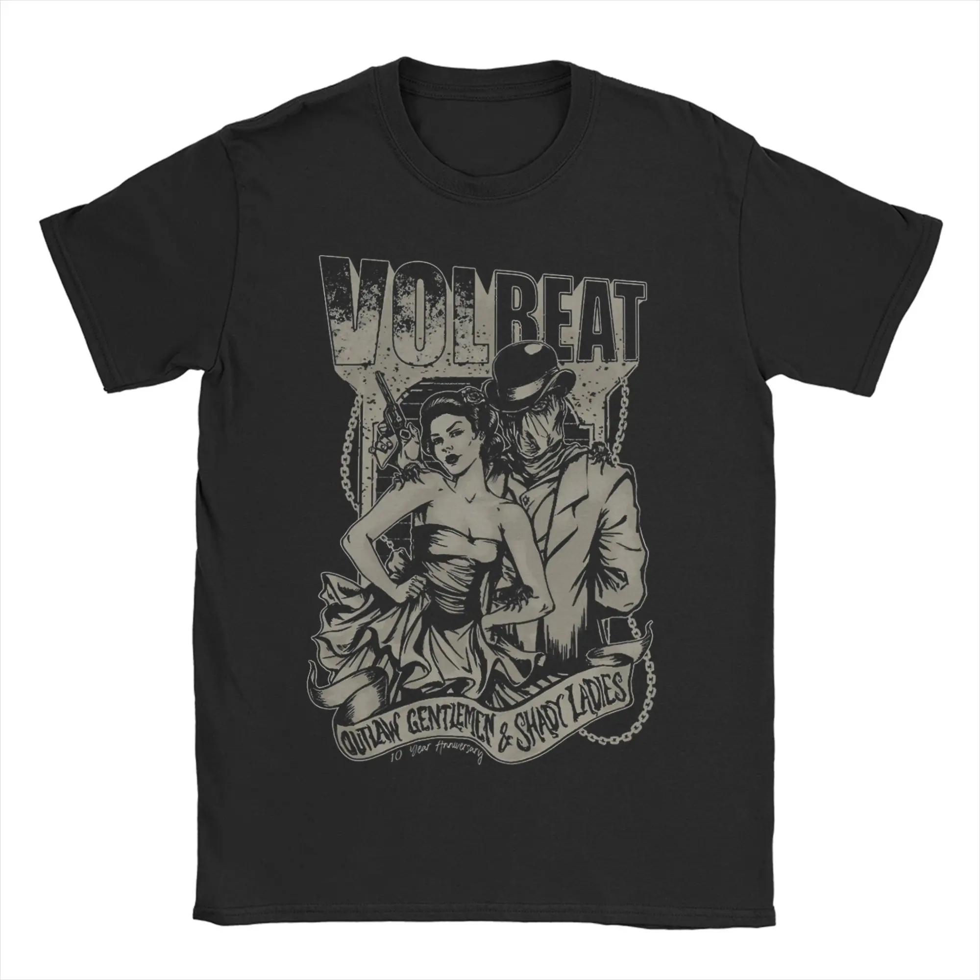 

VOLBEATS Tour T-Shirts for Men Women Metal Music Hipster 100% Cotton Tees Crew Neck Short Sleeve T Shirt Summer Tops