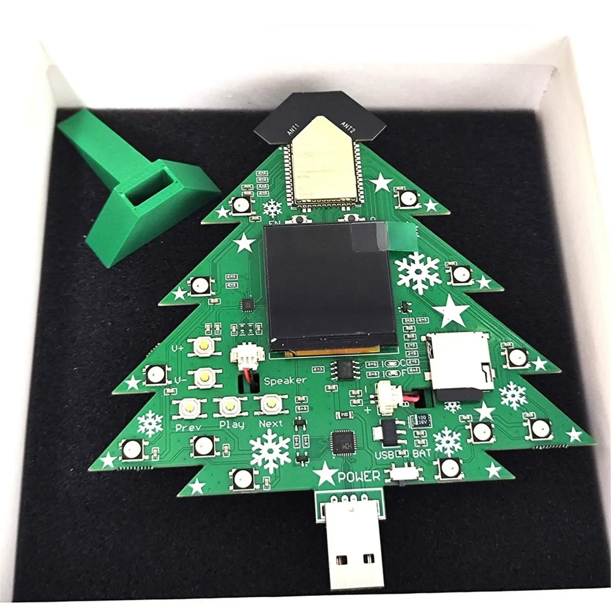 Promotion Music Christmas Tree MP3 Player Bluetooth Speaker --da Development Board 1.54