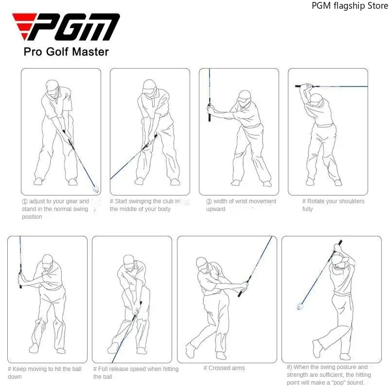 PGM 골프 스윙 스틱 사운드 트레이닝 스틱, 스윙 속도 증가, 다운스윙 릴리스, 골프 스윙 연습, HGB024