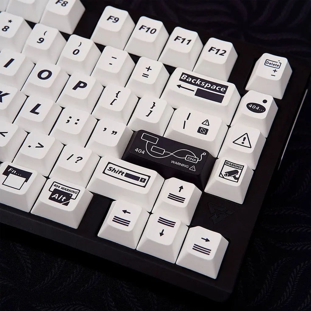 Imagem -03 - Teclas Simples 404 Tema Keycaps Conjunto Cereja Altura Pbt Sublimação Térmica Faça Você Mesmo para 61 87 98 104 108 Teclas Teclado Mecânico 139