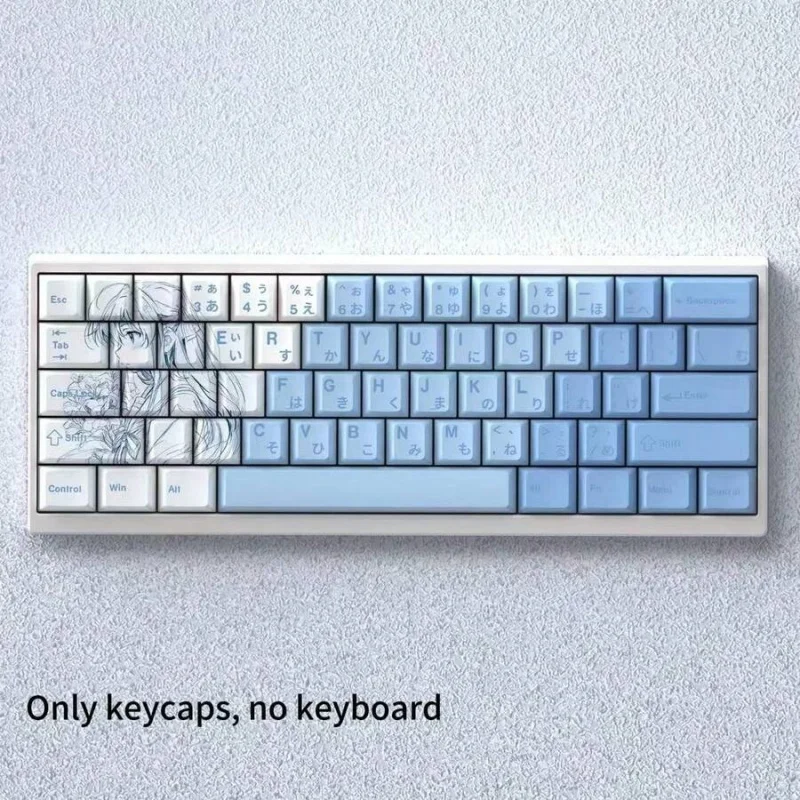 

73Keyukeno themed keycaps，PBTTwo-color injection molded keycaps，Applicable60/65/68%Keyboard，Gifts for Anime Enthusiasts