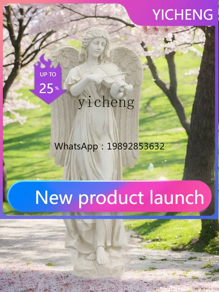 

LYY European style welcome angel statue wedding housewarming festive decoration Muse figure statue living room