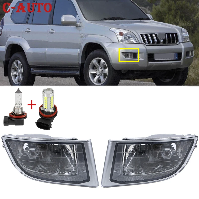 Front Bumper Fog Light headlight Fog Lamp For Toyota Land Cruiser PRADO 120 Series 2700 4000 LC120 2002-2009 Fog Lamp Assembly