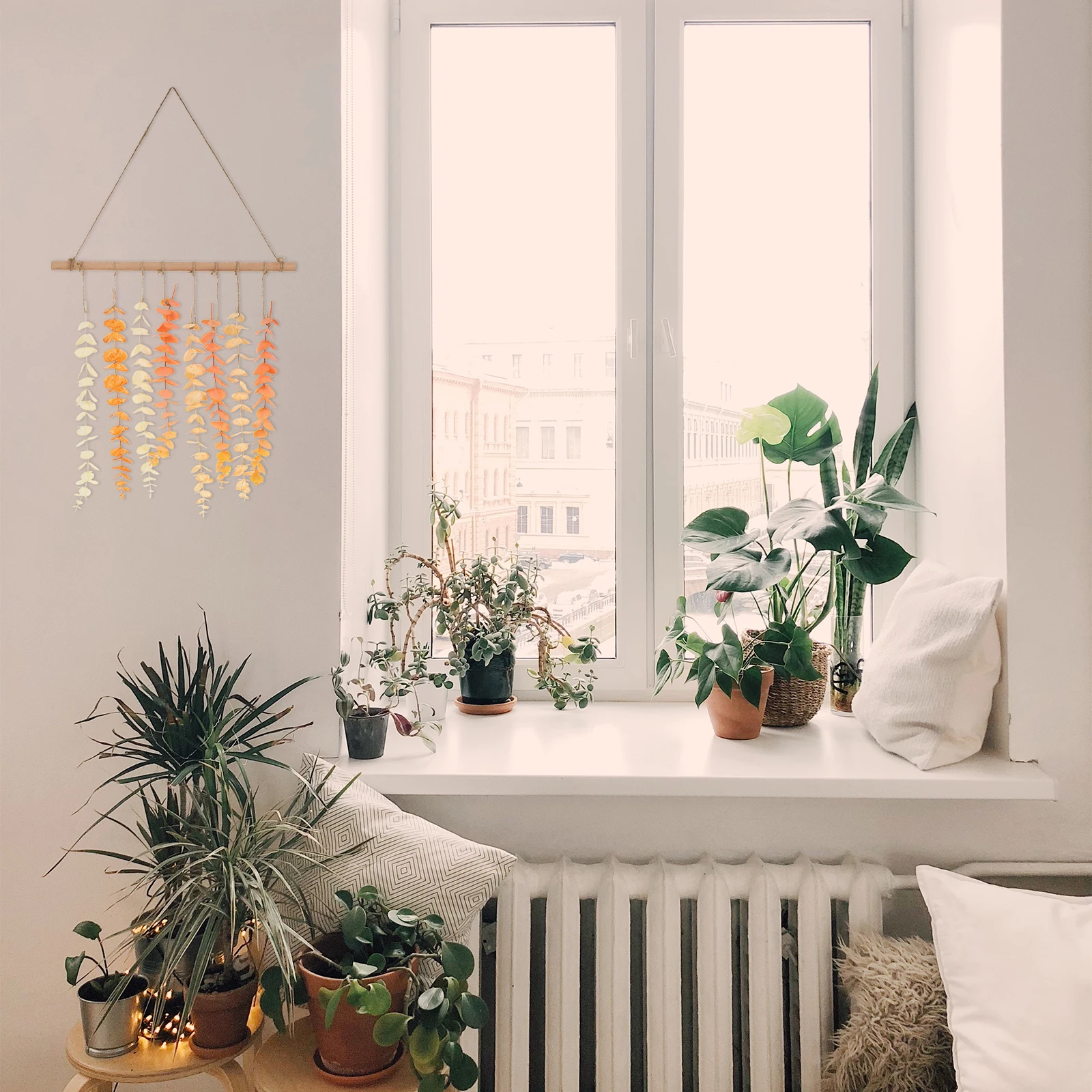 

Artificial Leaves Wall Hanging Lifelike Home Decorative Tapestry Fake Leaf nament Creative Wall Adornment Chic Simulated