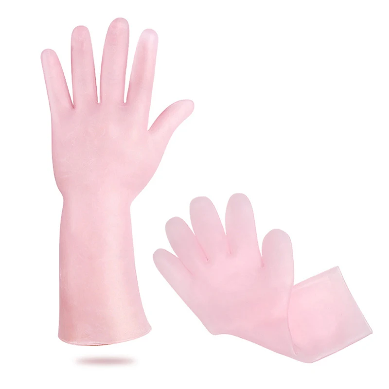 New 1Pair Hand Care Gloves Moisturizing Silicone Gel Hand Protectors Anti Cracking
