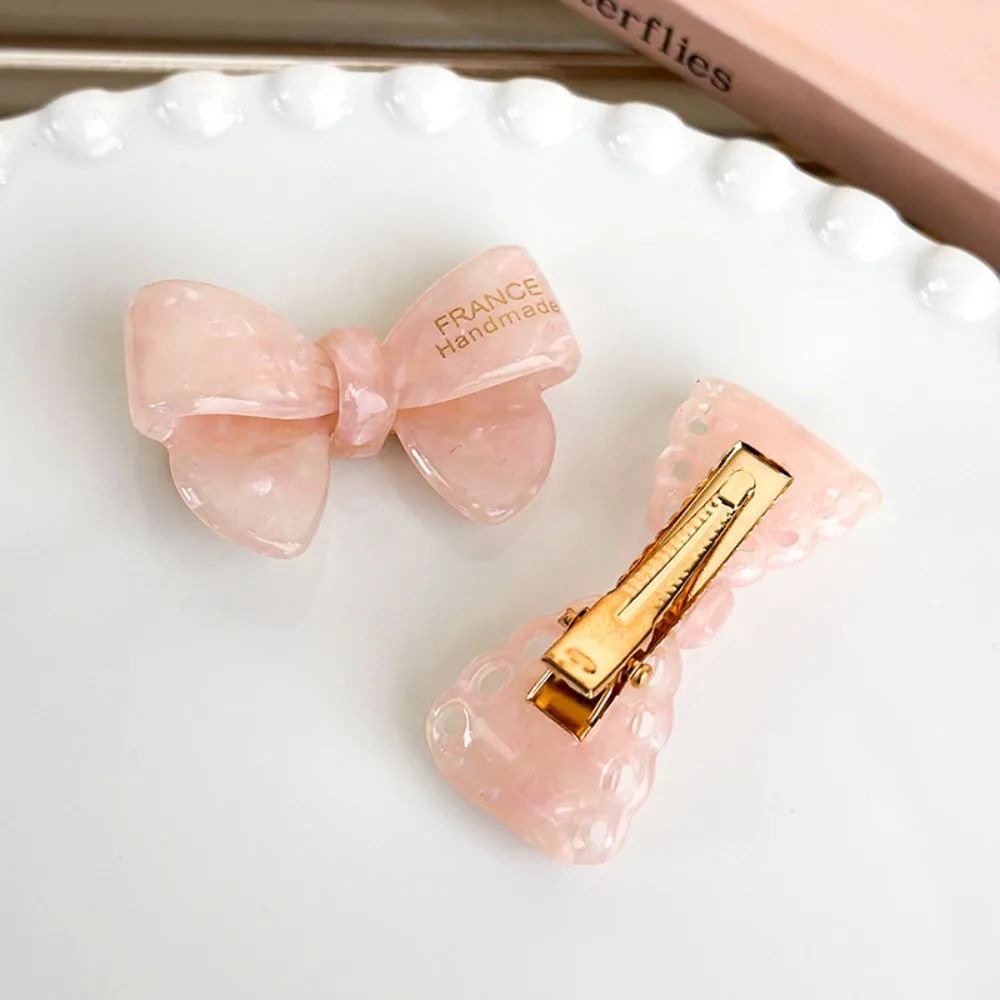 

Creative Jelly Color Bow Hairpin Barrettes Headwear Mini Hair Claw Side Clip Hair Accessories Acetic Acid Hair Clip Girl