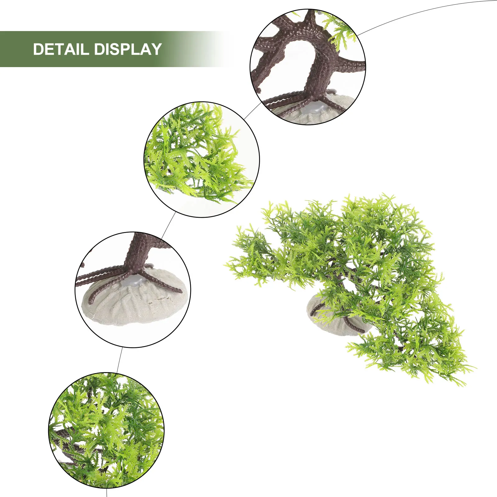 

Artificial Pine Tree Fish Tank Decoration Plastic Large Realistic Aquarium Plant Ornament for Fish Tank Accessories Aquarium