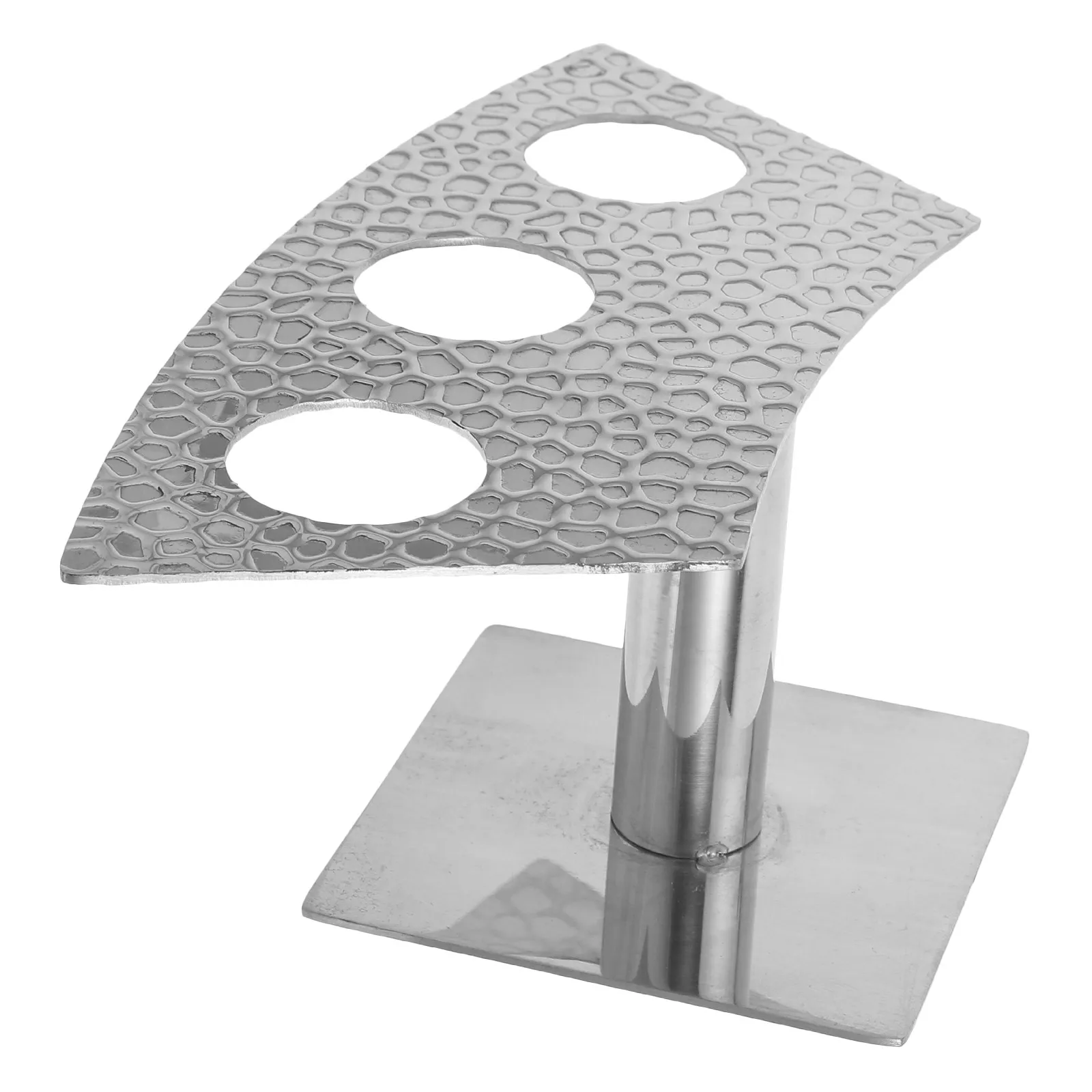 Japanese Style Stainless Steel Sushi Hand Roll Stand Three Holes Ice Cream Cone Holder Display Rack Waffle Sugar Charcuterie