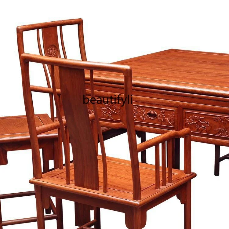 new styleLuxury Rosewood Mahjong Machine Automatic Dining Table Dual-Use Electric Mahjong Table African Rosewood ss 7304