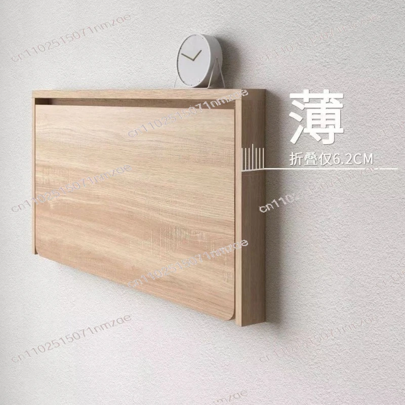 Small Wall-mounted Storage Cabinet Multi-function Study Table Invisible Solid Wood Wall-mounted Folding Table Computer Table