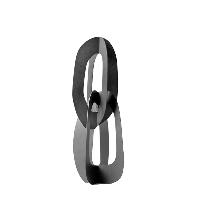 

Modern simple geometric circle metal tray ornament, model room sales office living room coffee table