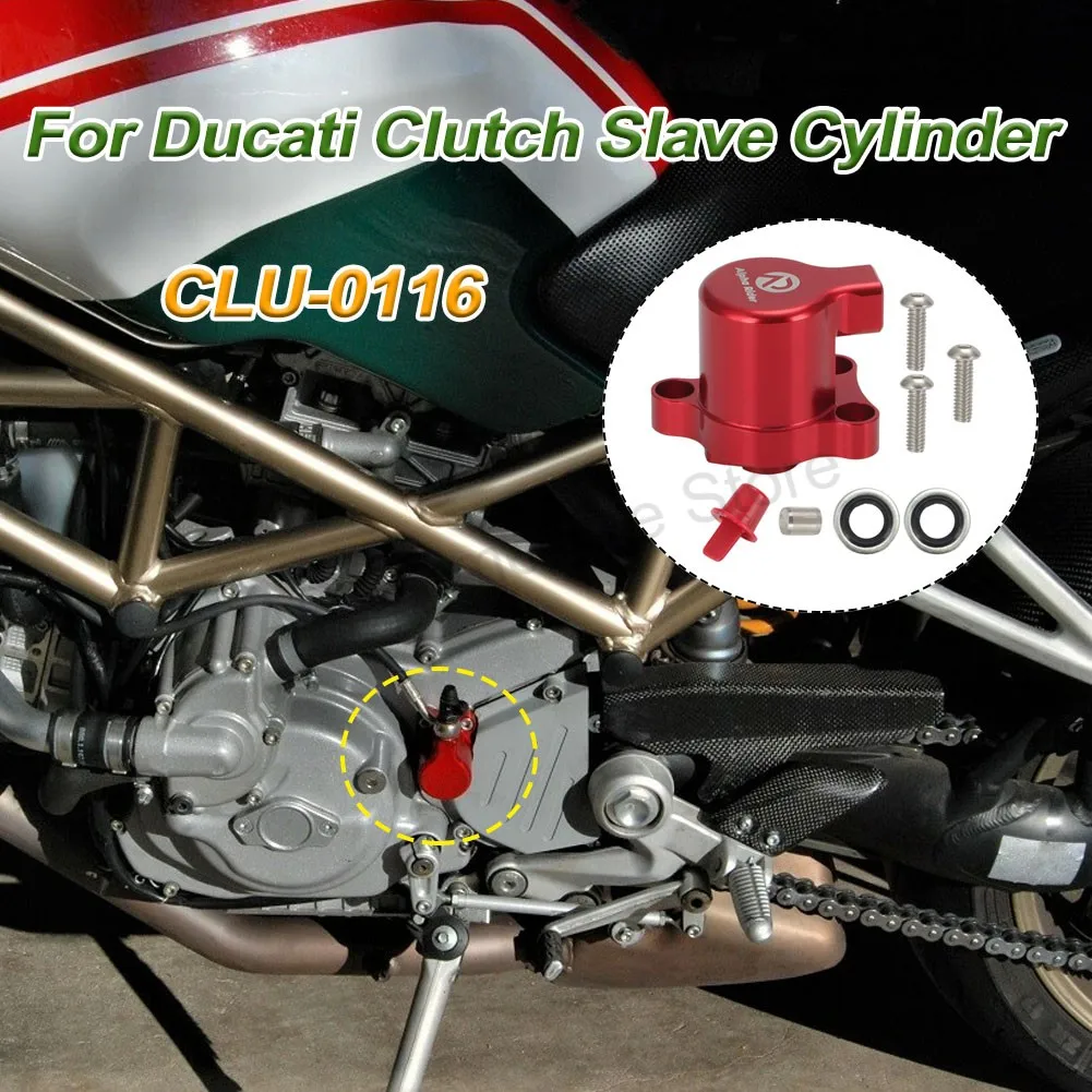Обновление, замена CLU-0116, рабочий цилиндр сцепления, 30 мм, красный/черный, алюминий для Ducati Monster Hypermotard Supersport